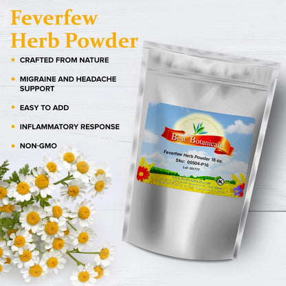 Best Botanicals Feverfew Herb Powder – 454 g