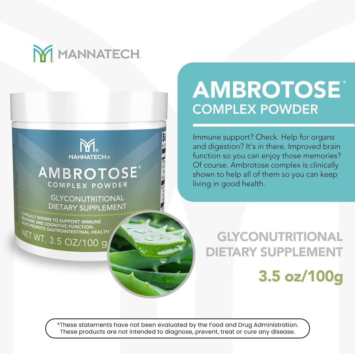 Mannatech Ambrotose Complex – Supports Cell-to-Cell Communication, with Manapol Aloe Vera, 25-Day Supply - görsel 3