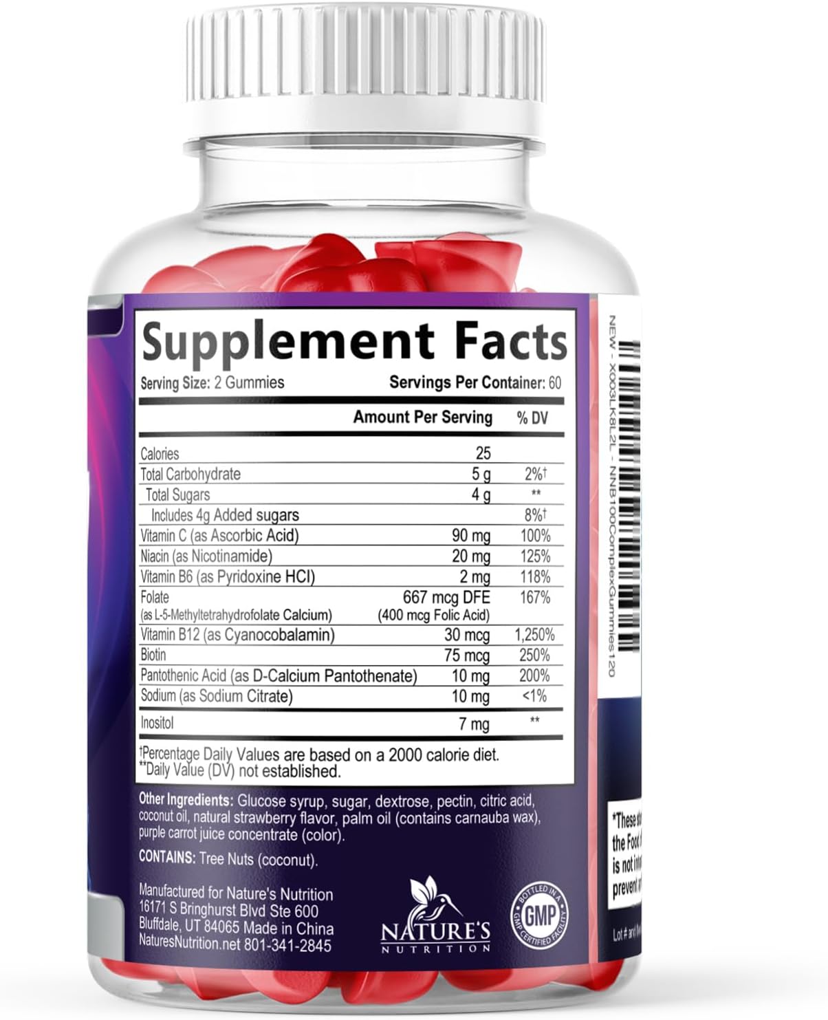 Vitamin B Complex Gummies - Extra Strength with Vitamin C for Energy & Immune Support, 120 Gummies - görsel 9