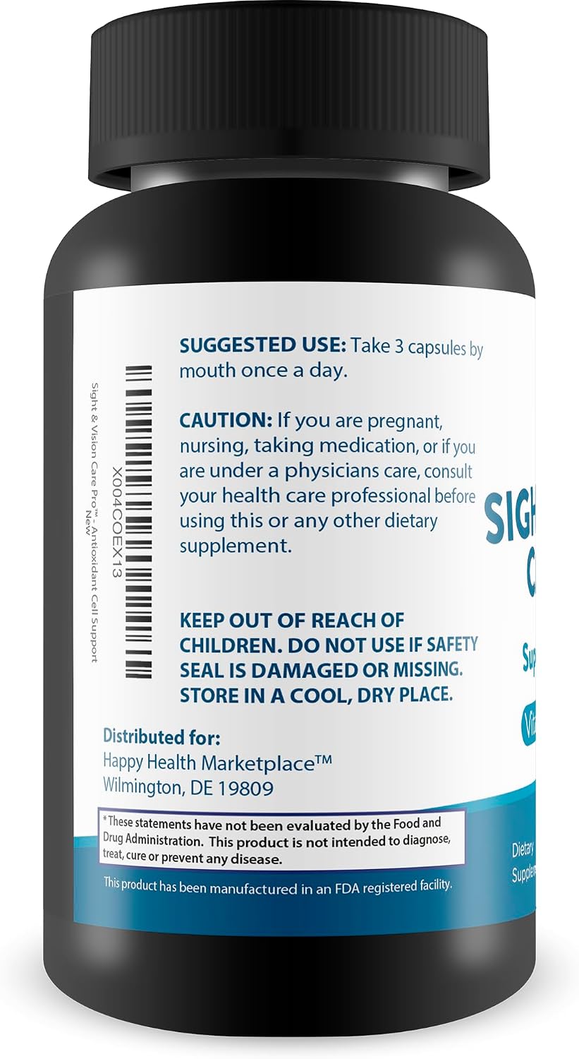 Sight & Vision Care Pro - Super Vision Support - Vitamin & Mineral Vision Supplement with Antioxidant Cell Support - Promote Visual Acuity and Reduced Eye Strain - Support Sight Care & Eye Health - görsel 3