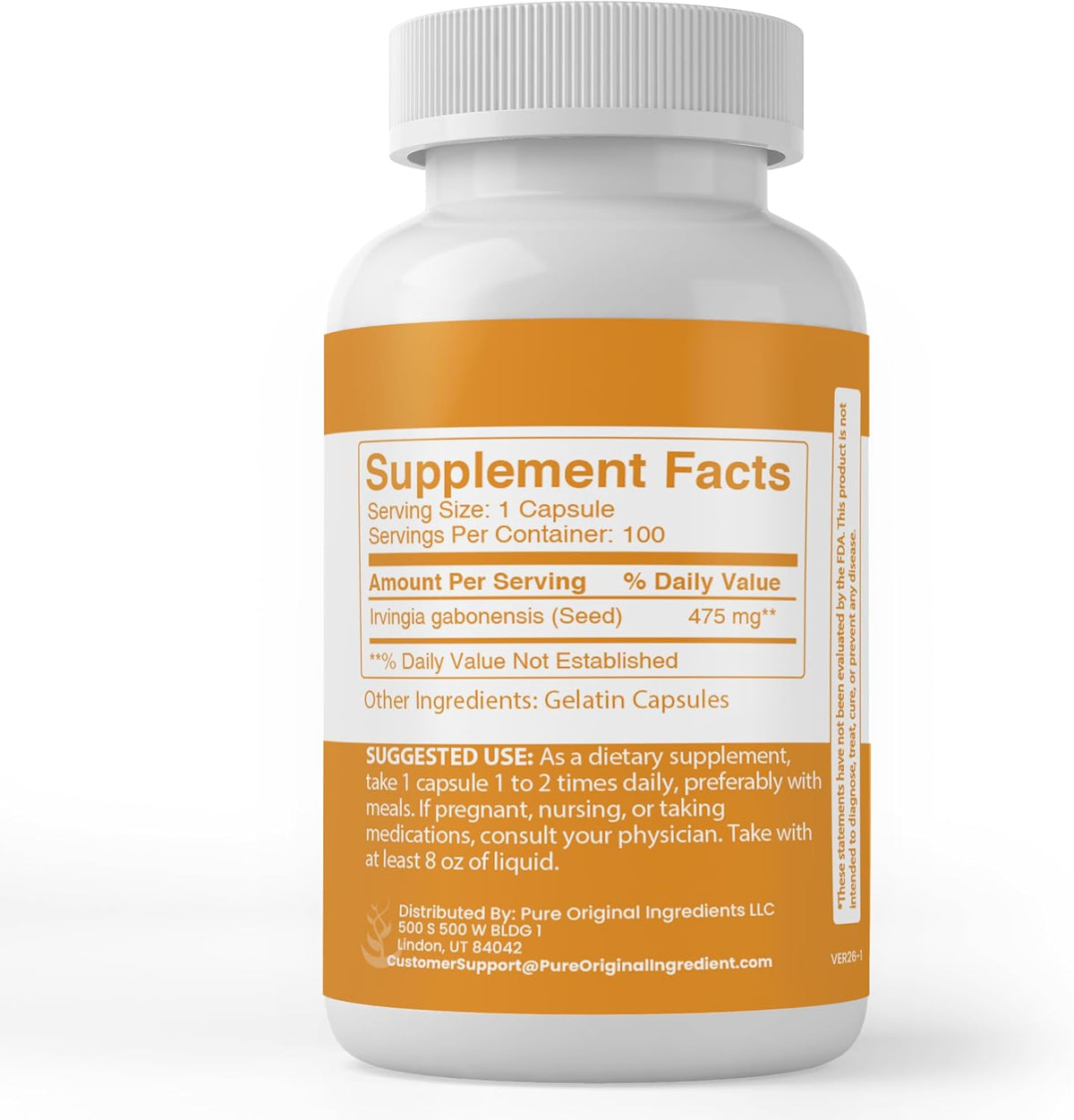 Pure Original Ingredients Irvingia (100 Capsules) - görsel 2