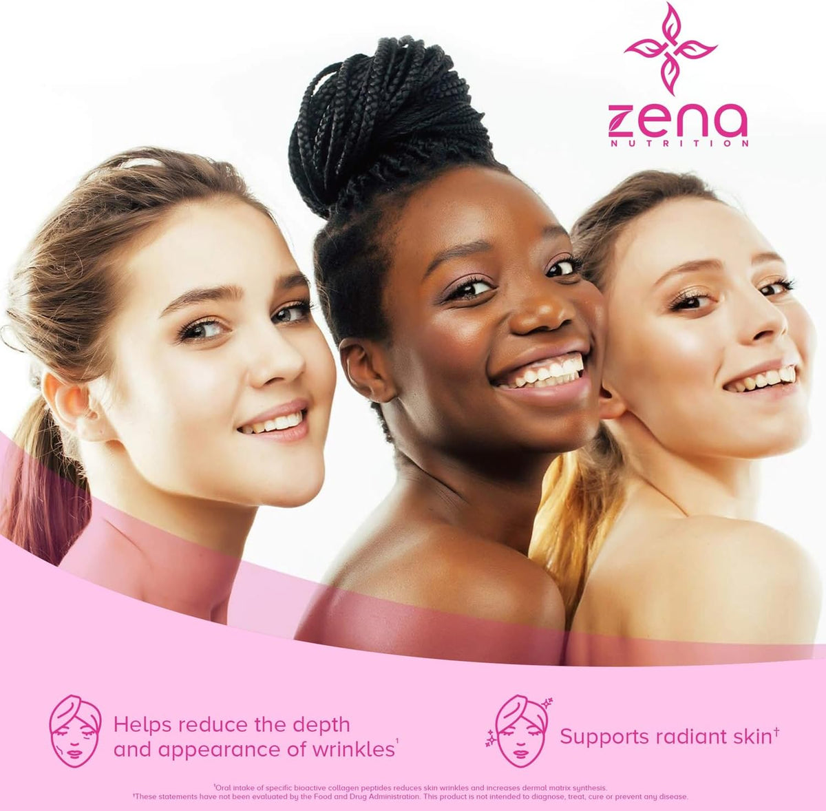 Zena Liquid Collagen + Biotin, 2500mg Collagen & 5000mcg Biotin, Verisol Formula, Mixed Berry, 90 Servings - görsel 6