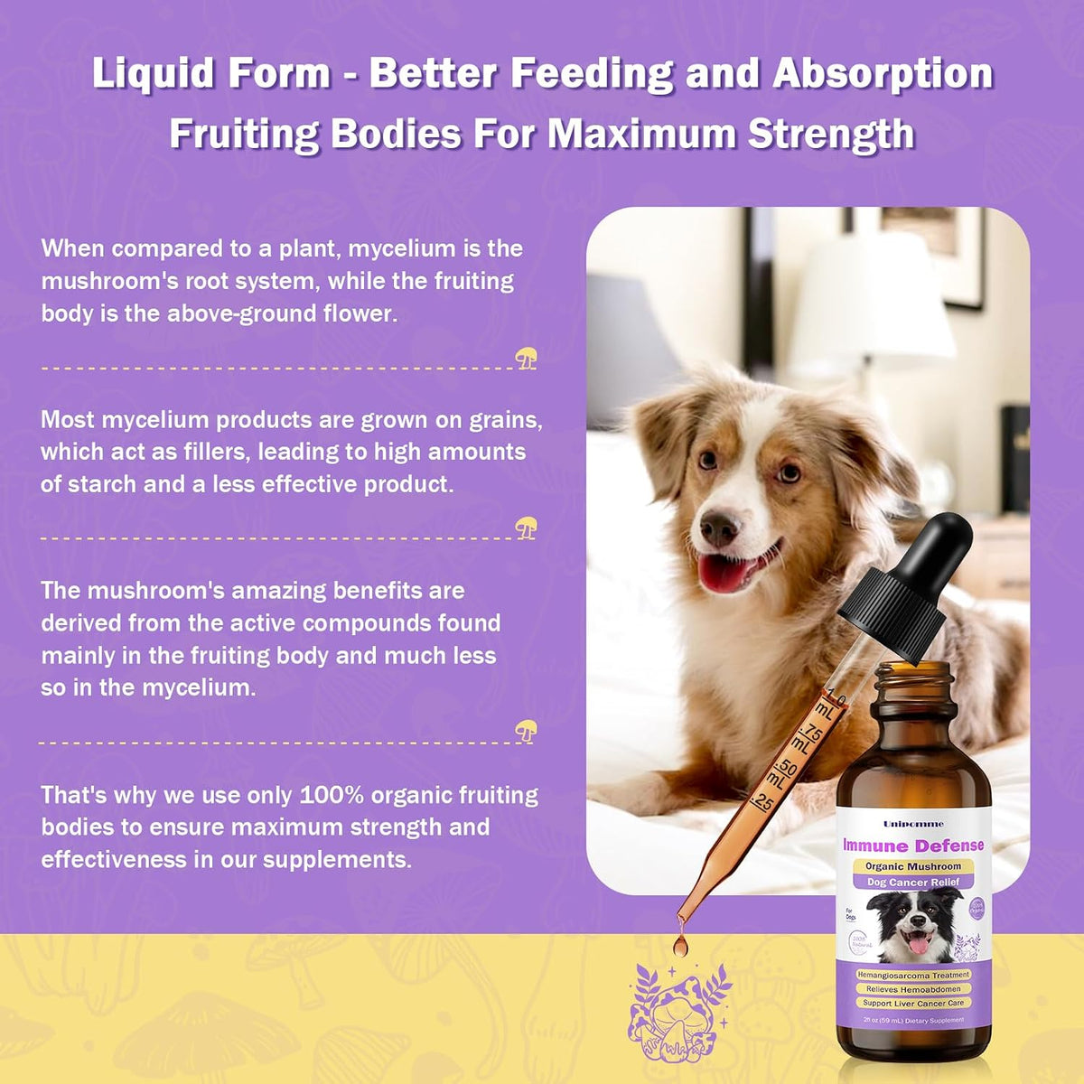 Pet Critical Guard Dog Immune Support Supplement with Turkey Tail Mushroom - 2 oz (59 ml) - görsel 7