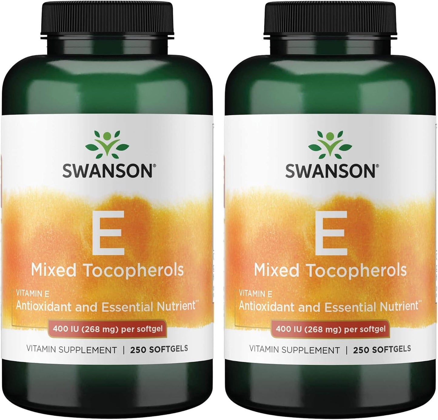 Swanson E-400 Mixed Tocopherols - Antioxidant Supplement for Heart Health* - Contains D-Alpha Tocopherol - Non-GM - 250 Softgels (2 Pack) - görsel 1