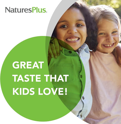 NaturesPlus Animal Parade Inner Ear Support Children’s Chewable - Natural Cherry Flavour - 90 Animal-Shaped Tablets - Probiotic Supplement - Gluten Free - 45 Servings