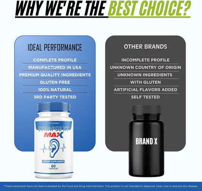 IDEAL PERFORMANCE Synapse XT Tinnitus Food Supplement – 60 Capsules