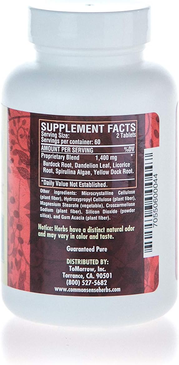 Common Sense Herbal Products Blood Builder Plus: Immune Support Supplement (270 Tablets) - görsel 2