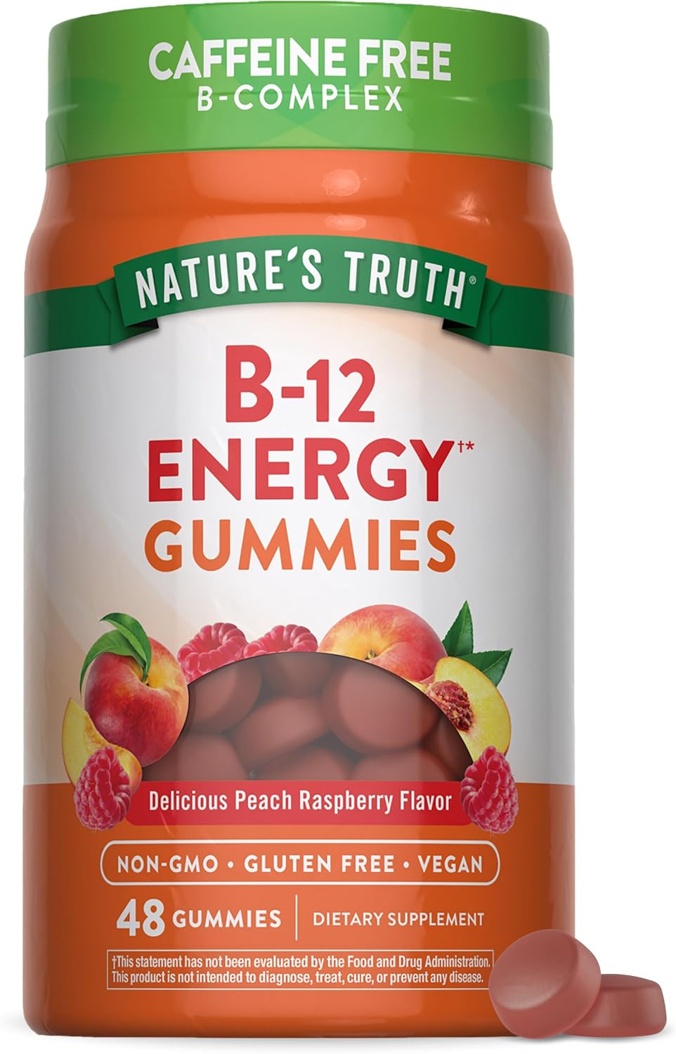 Nature's Truth Vitamin B Complex Gummies (48 Gummies) - Vegan, Non-GM, Gluten-free with L-Carnitine & Ashwagandha - görsel 1