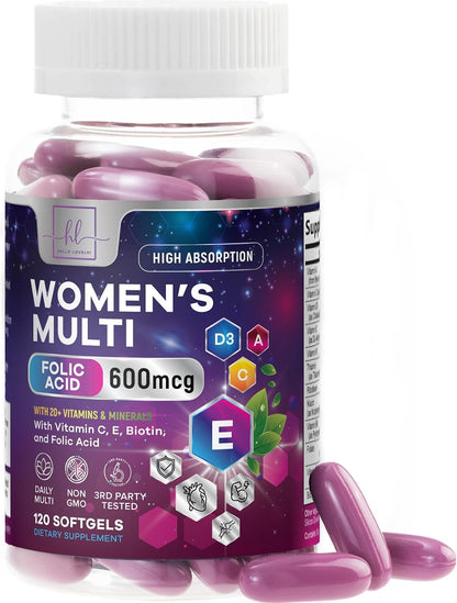 Multivitamin for Women – Complete Daily Supplement with Biotin, Iron and Vitamin D3