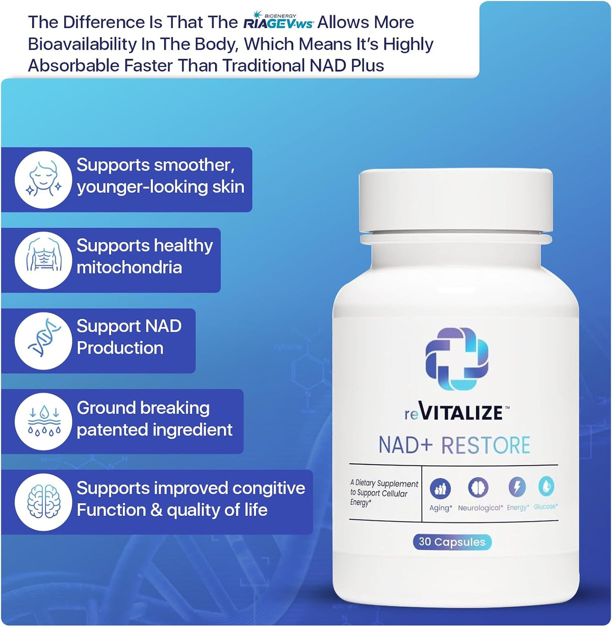 NAD+ Supplement 750mg - Advanced Nicotinamide Riboside for Healthy Ageing & Supports Cellular Energy | NAD Plus Promotes Brain Health with High Absorption Formula Third Party Tested 30 Servings - görsel 7