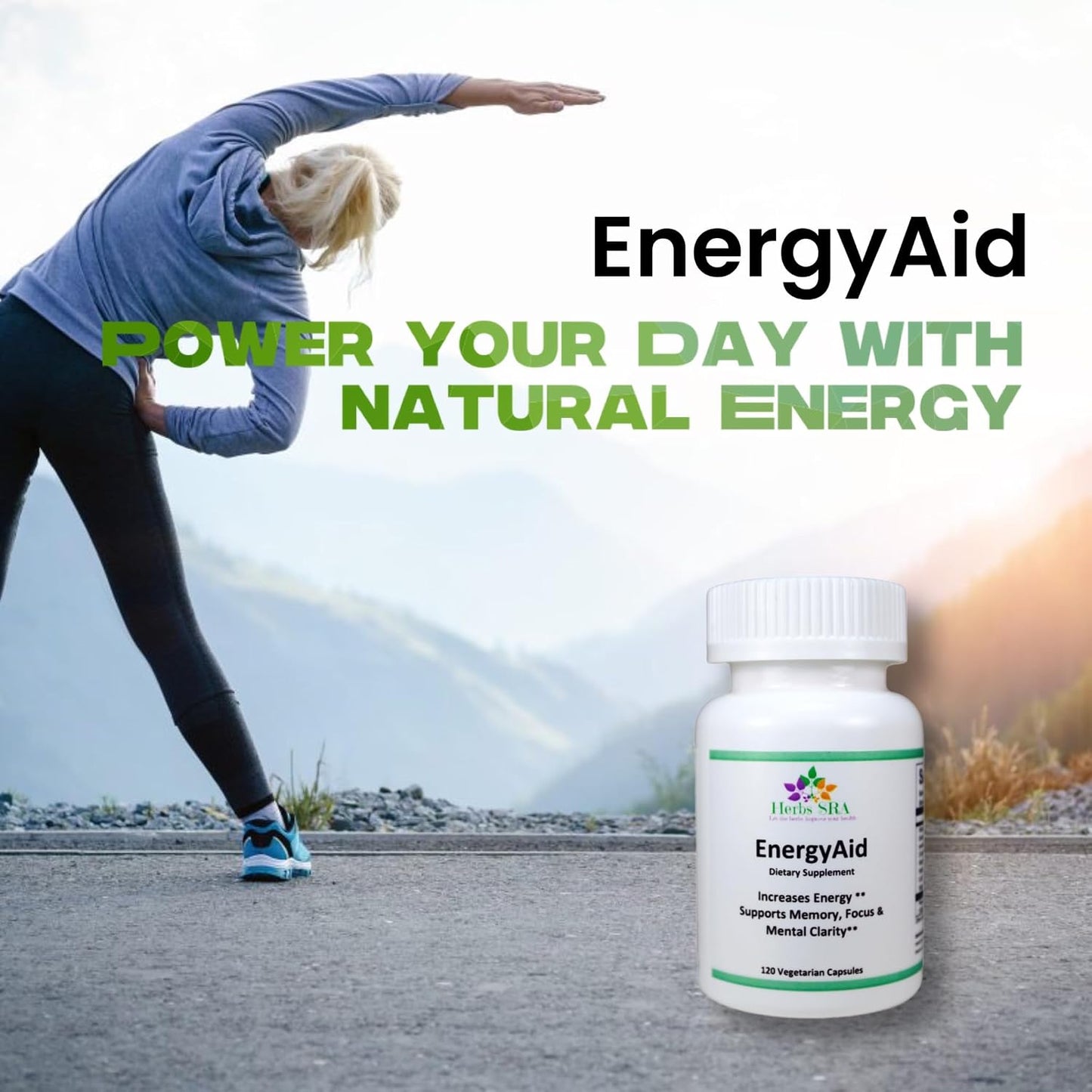 Herbs SRA ENERGYAID Antioxidant Energy Support Supplement with Vitamin B6, Green Tea & CoQ10 - görsel 5