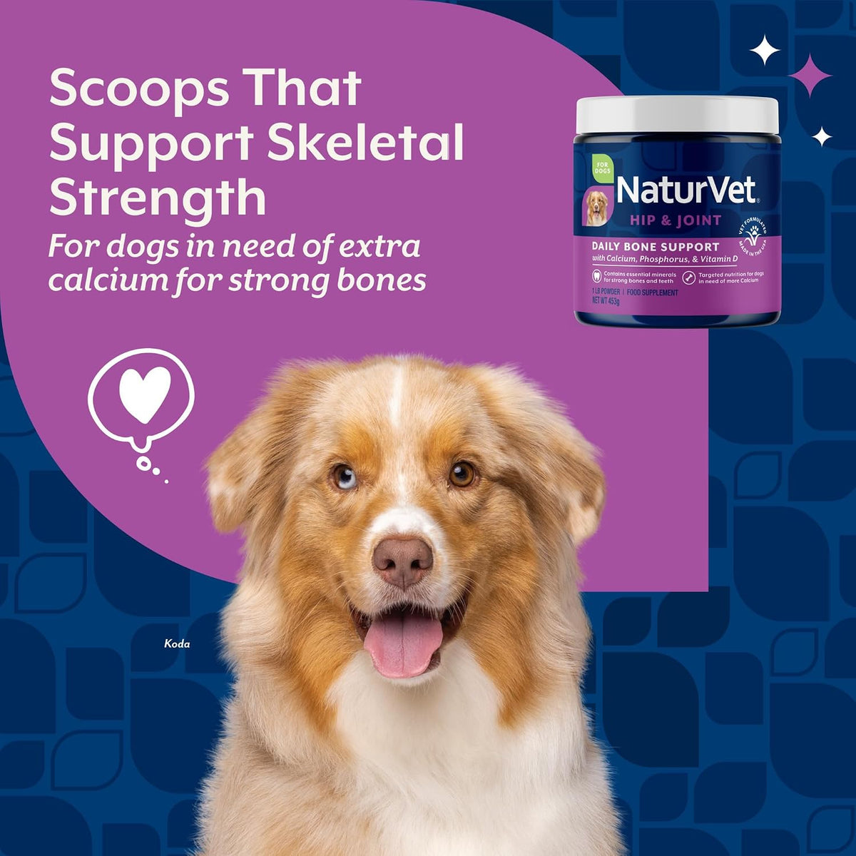 NaturVet Calcium-Phosphorus for Dogs – Supports Strong & Healthy Bones – Enhanced with Essential Minerals & Vitamin D – 454 g Powder - görsel 3