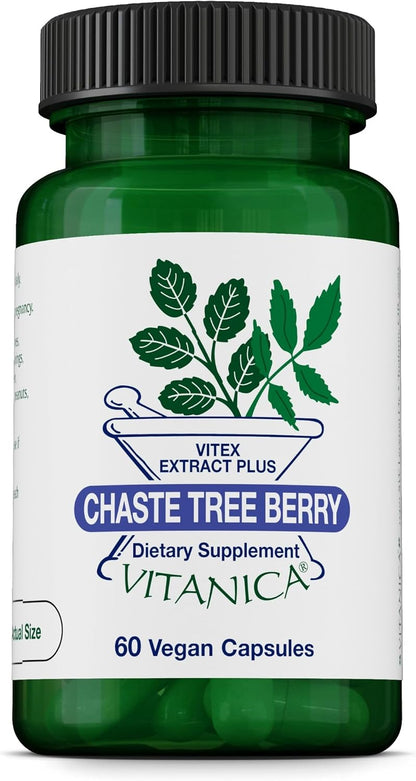 Vitanica Chaste Tree Berry (Vitex Extract) – Vegan, 60 Capsules