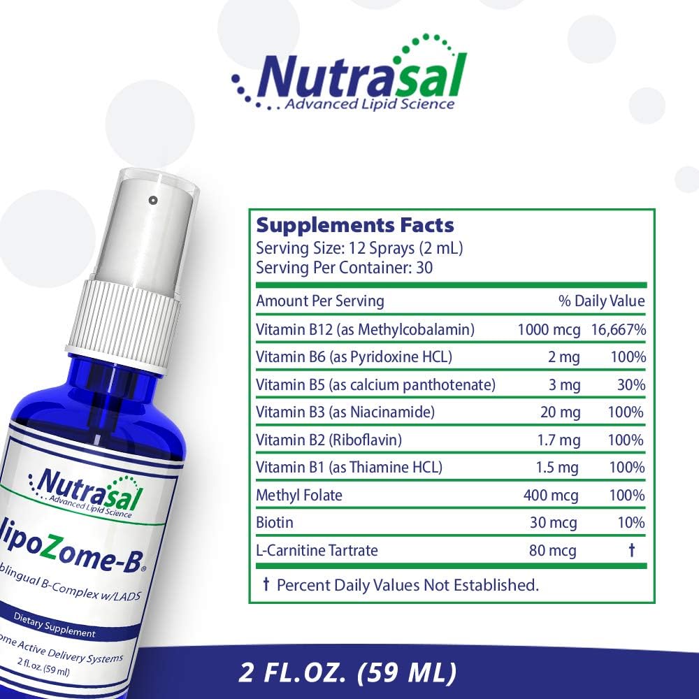 Nutrasal LipoZome B-Complex Sublingual Spray – 59 ml - görsel 2