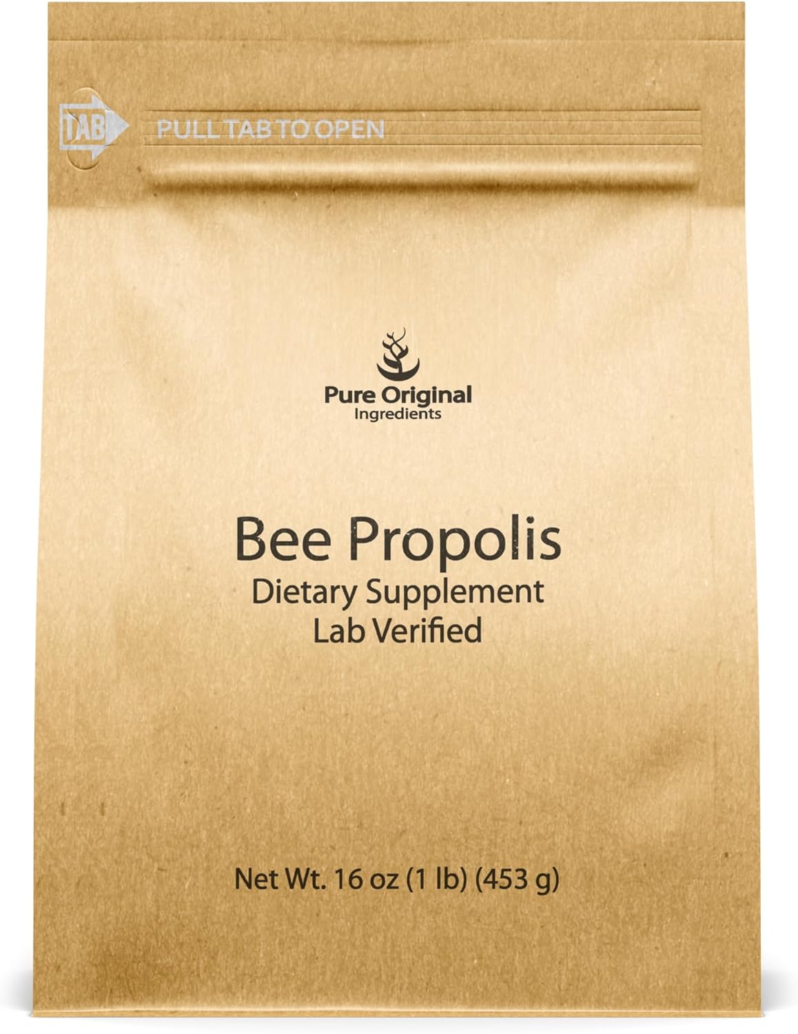 PURE ORIGINAL INGREDIENTS Bee Propolis Powder (454g) - No Fillers, Laboratory Verified, Always Pure - görsel 1