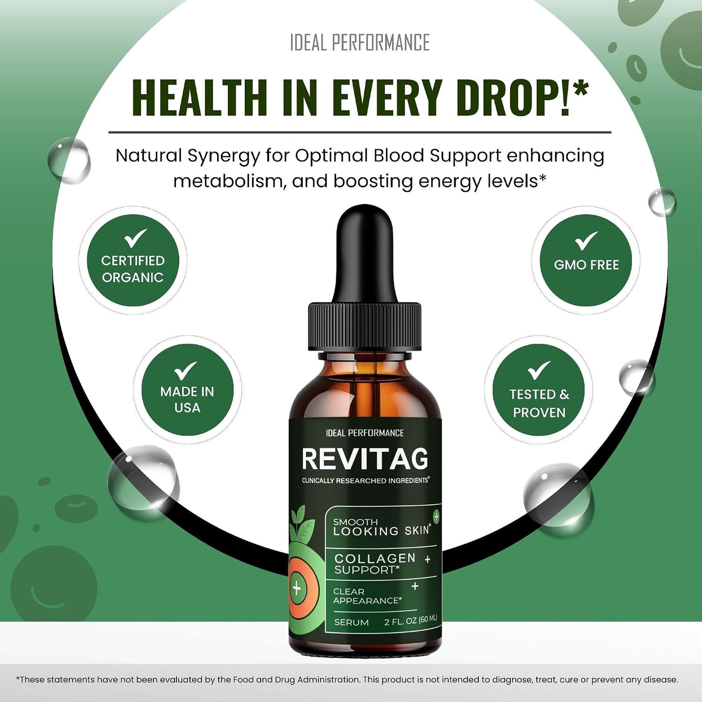 Revitag Drops - Blood Formula Support Food Supplement, Maximum Strength Liquid Drops (2 Pack) - görsel 5