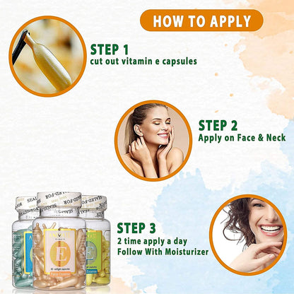 Aloe Vera and Vitamin E Facial Oil Capsules, 60 Soft gel capsules