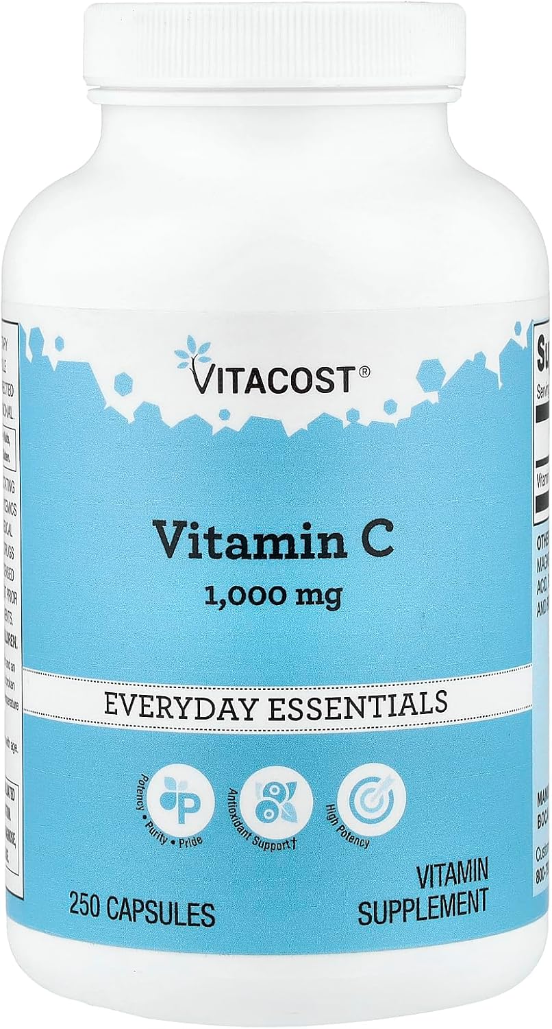 Vitacost Vitamin C, 1,000 mg, 250 Capsules - görsel 1