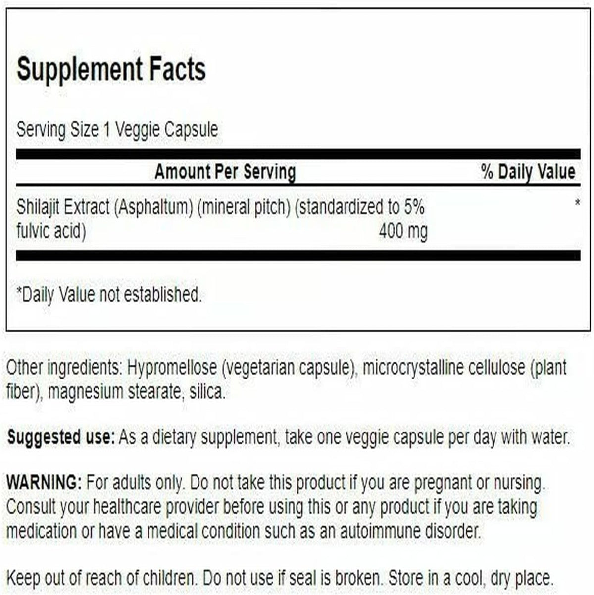 Swanson Shilajit Extract – Herbal Supplement for Energy & Vitality (400 mg, 60 Veg Capsules, 2 Pack) - görsel 2