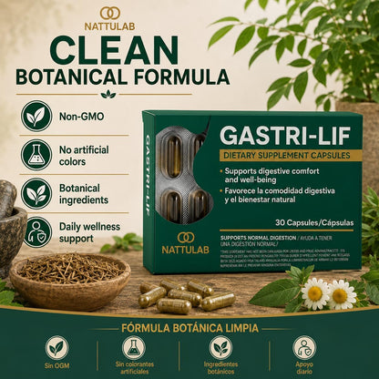 GASTRI-LIF – Traditional Herbal Food Supplement for Digestive Comfort – 30 Capsules