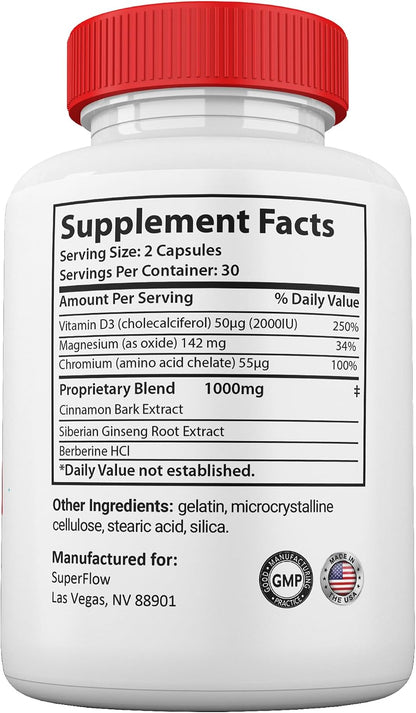 Super Flow Blood Support Capsules – All Natural Supplement, 3-Month Supply (3 Pack)