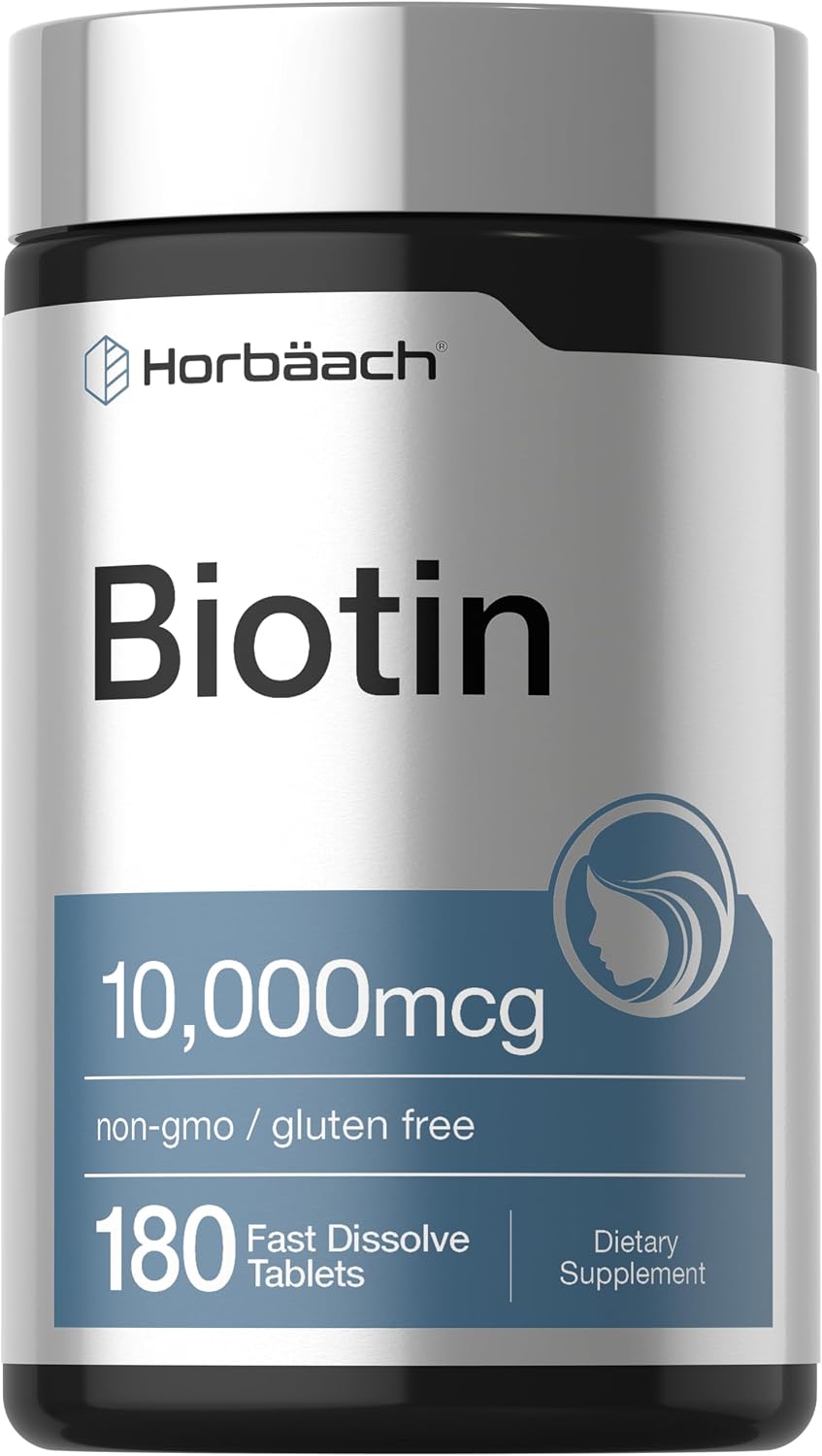 Horbäach Biotin 10000mcg Fast Dissolve Tablets - 180 Tablets - görsel 1