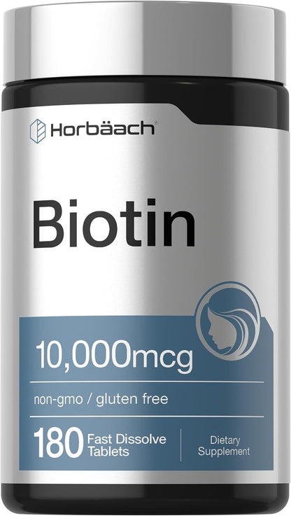 Horbäach Biotin 10000mcg Fast Dissolve Tablets - 180 Tablets