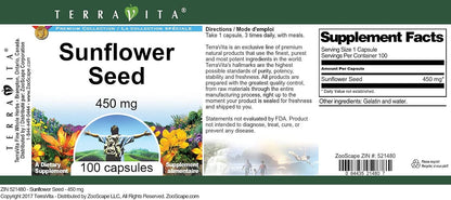 Terravita Sunflower Seed - 450 mg (100 Capsules)