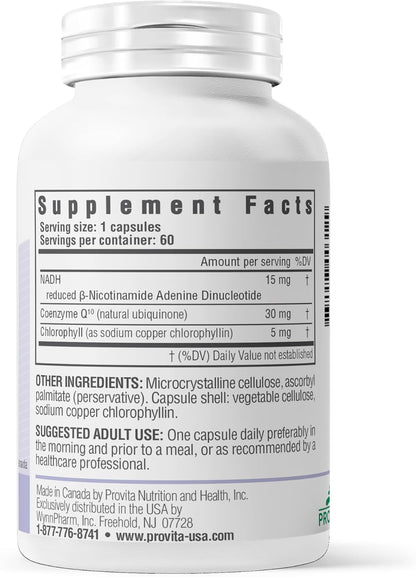 PROVITA NADH+ Forte - Cognitive Support with NADH, CoQ10 & Chlorophyll