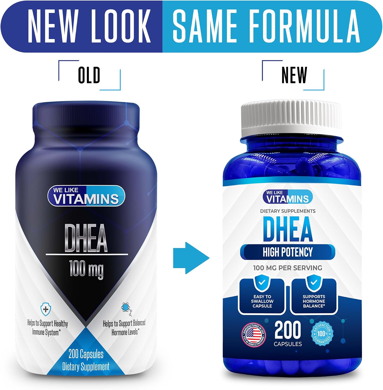 We Like Vitamins DHEA 100mg 200 Capsules - Hormone Support & Vitality - görsel 5