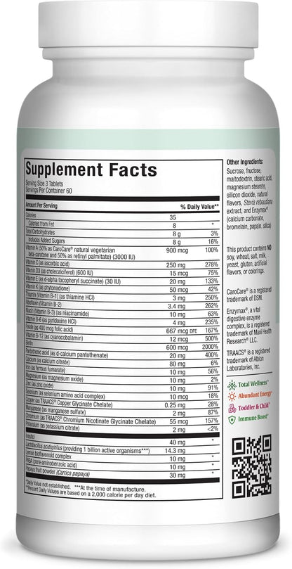 Maxi Health Chewable Multivitamin with Iron – Cherry Flavoured, 180 Tablets