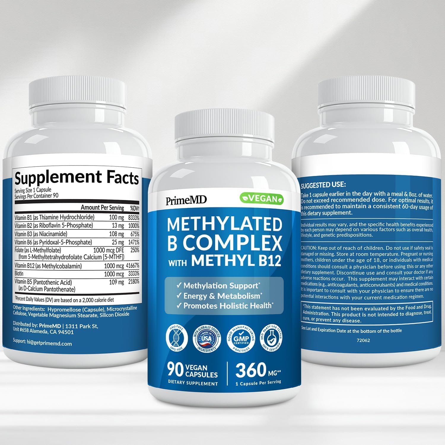 PrimeMD Methylated B Complex with B12 Methylcobalamin and Methyl Folate 1000 mcg - görsel 8