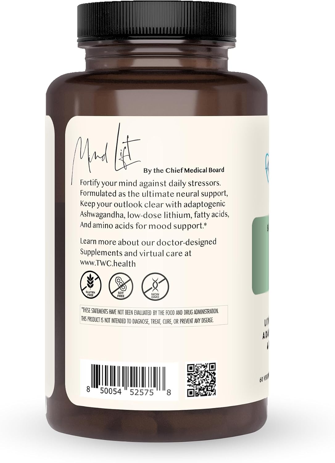 Mind Lift - Mood Support, Mental Focus, Cognitive Defence - Lithium, GABA, DHA, L-Phenylalanine | 60 Capsules - görsel 2