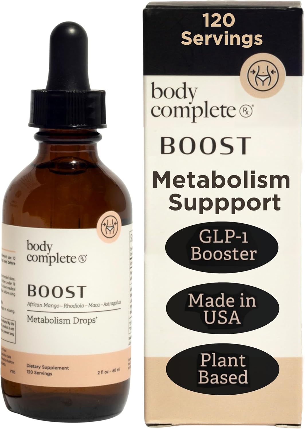 BODY COMPLETE RX Boost Drops - Maca Root, Rhodiola, Amino Acids - Energy & Traditional Vitality Support - 60 ml Liquid Drops - görsel 1
