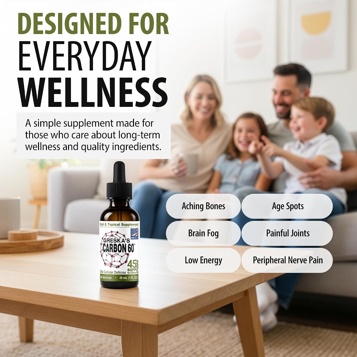 Greska's C60 in Organic Olive Oil - 45-Day Supply - Solvent-Free Carbon 60 Antioxidant - görsel 7