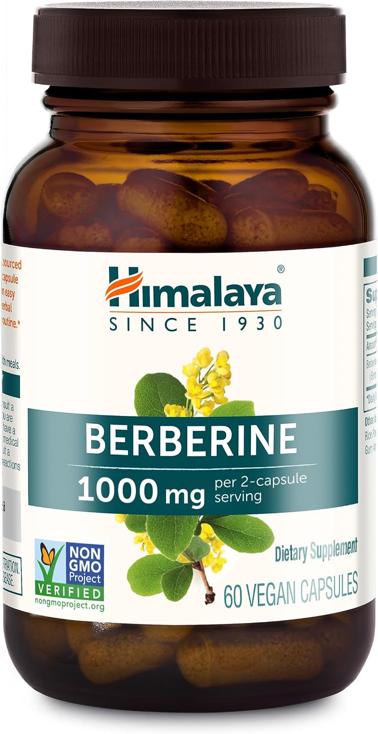 Himalaya Berberine Supplement, 1000 mg per Serving, 60 Vegetarian Capsules - görsel 1