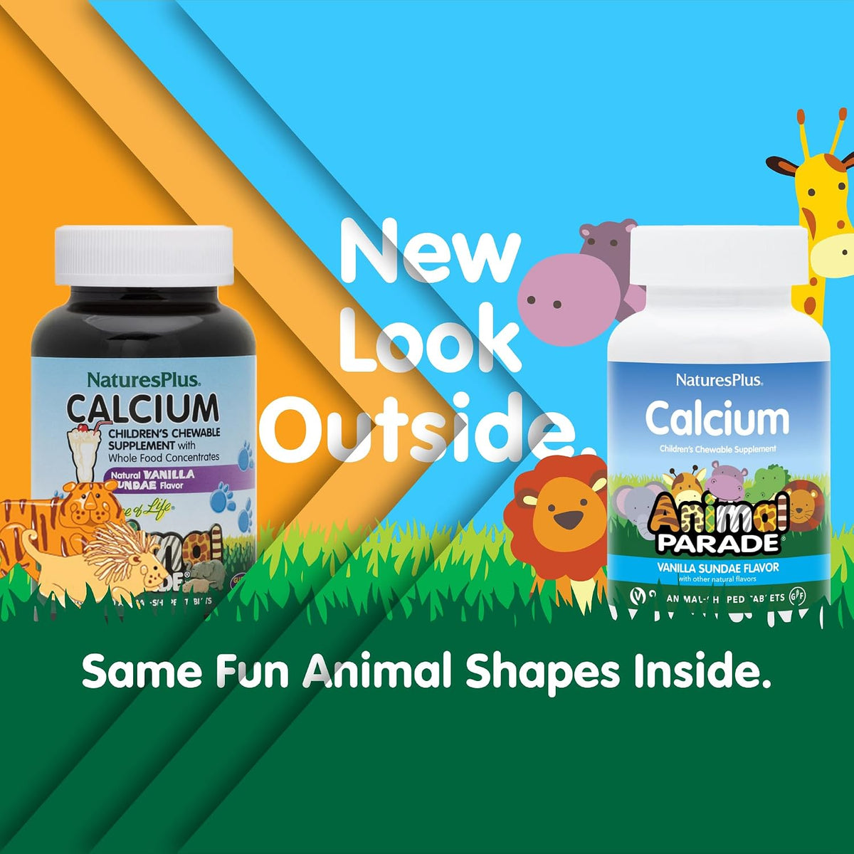 Nature's Plus Animal Parade Calcium – Vanilla Sundae – 135 Chewable Tablets - görsel 2