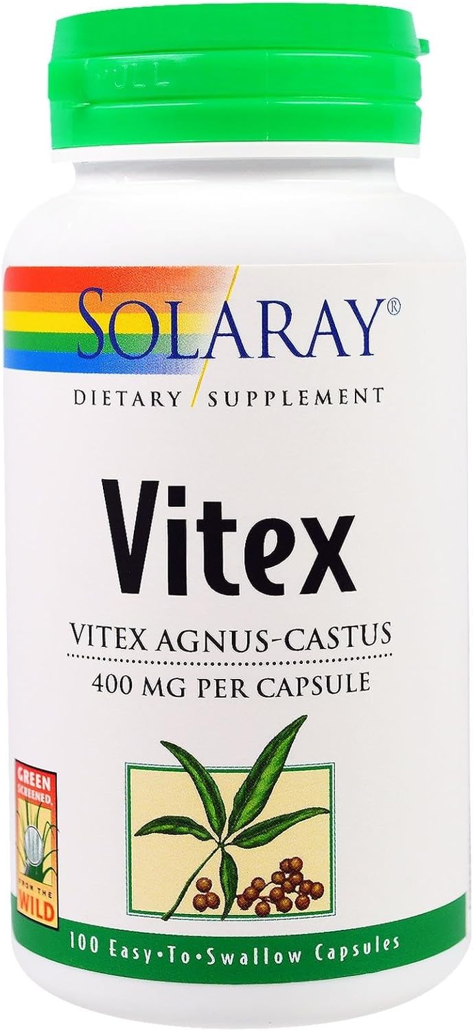 Solaray Vitex Whole Berry - 400 mg (100 Vegetarian Capsules) - görsel 1