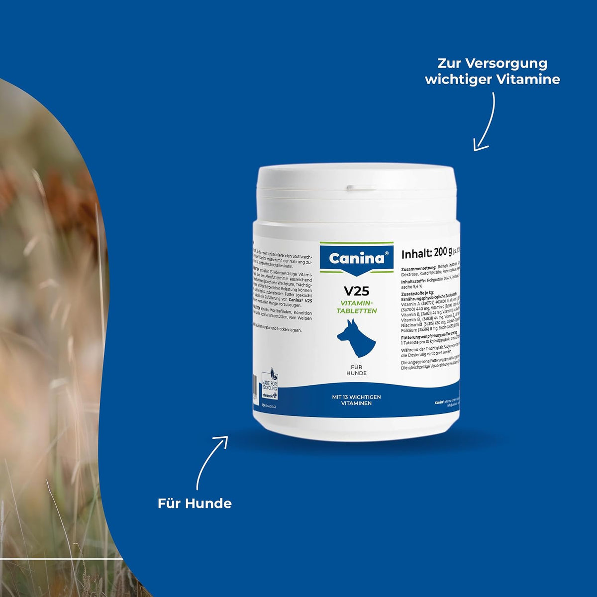 Canina V25 Vitamin Tablets 200g - görsel 4