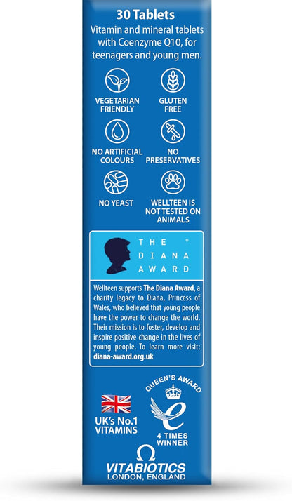 Wellteen by Vitabiotics Him Tablets, 30 Tablets