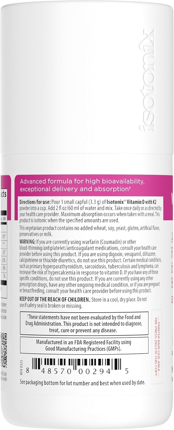 Isotonix Vitamin D with K2 – Isotonic Powder, Supports Calcium Utilisation, Bone Health & Immune Support (30 Servings) - görsel 3