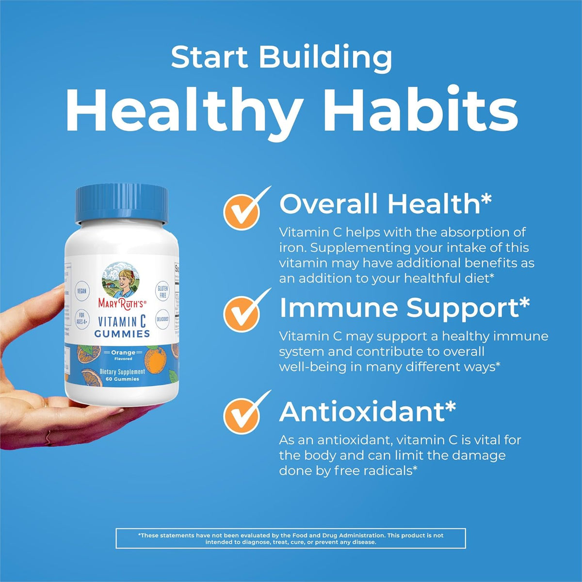 MaryRuth Organics Vegan Vitamin C Gummies – Immune Support – 60 Gummies - görsel 5