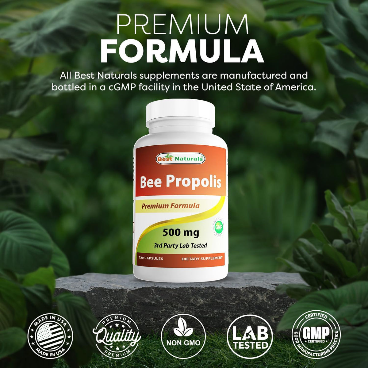 Best Naturals Bee Propolis 500 mg 120 Capsules - görsel 5