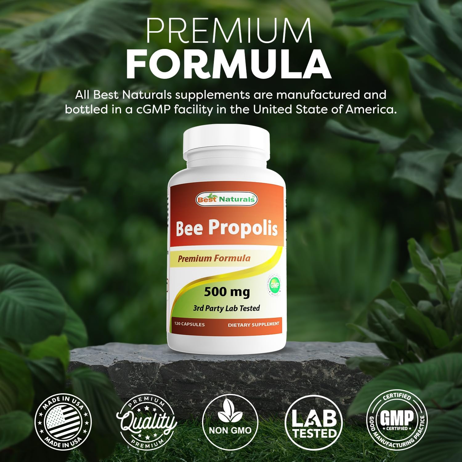 Best Naturals Bee Propolis 500 mg 120 Capsules - görsel 5