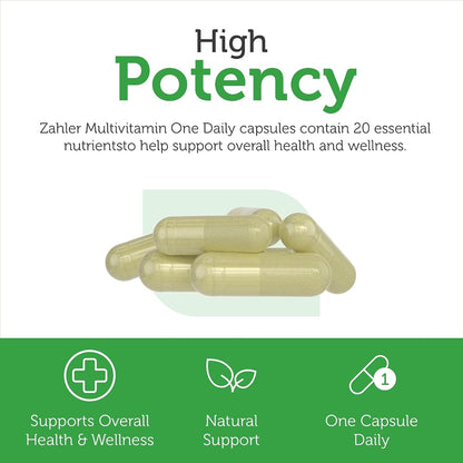 Zahler - One Daily Vegan Multivitamin for Women & Men (60 Tablets) Kosher Essential Vitamins & Minerals with Whole Food Spectra Blend