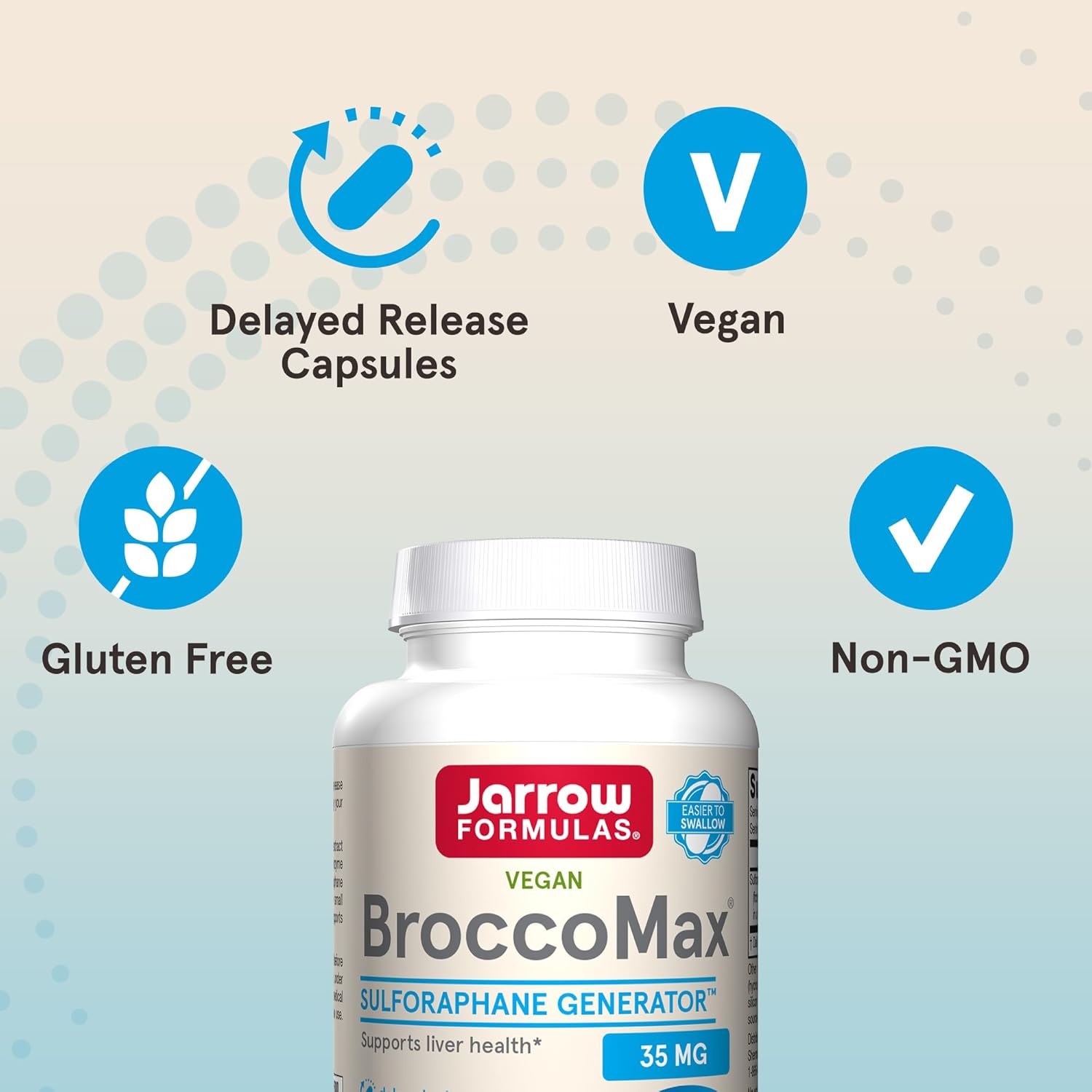 Jarrow Formulae BroccoMax Sulforaphane Generator 35 mg, 120 Delayed Release Veggie Capsules - görsel 5
