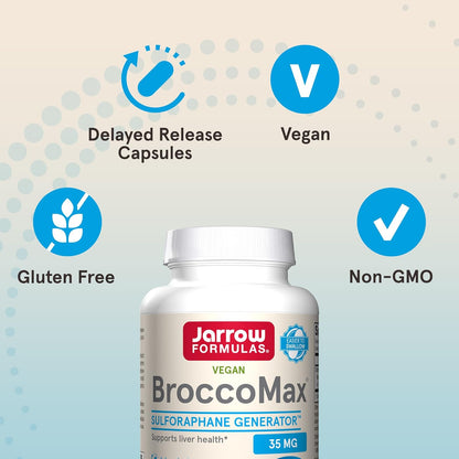 Jarrow Formulae BroccoMax Sulforaphane Generator 35 mg, 120 Delayed Release Veggie Capsules