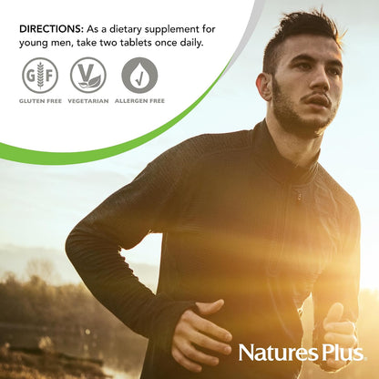 NaturesPlus Power Teen for Him - 60 Chewable Tablets, Wild Berry - High-Potency Teenage Multivitamin - Sugar Free, Vegetarian, Gluten Free - 30 Servings
