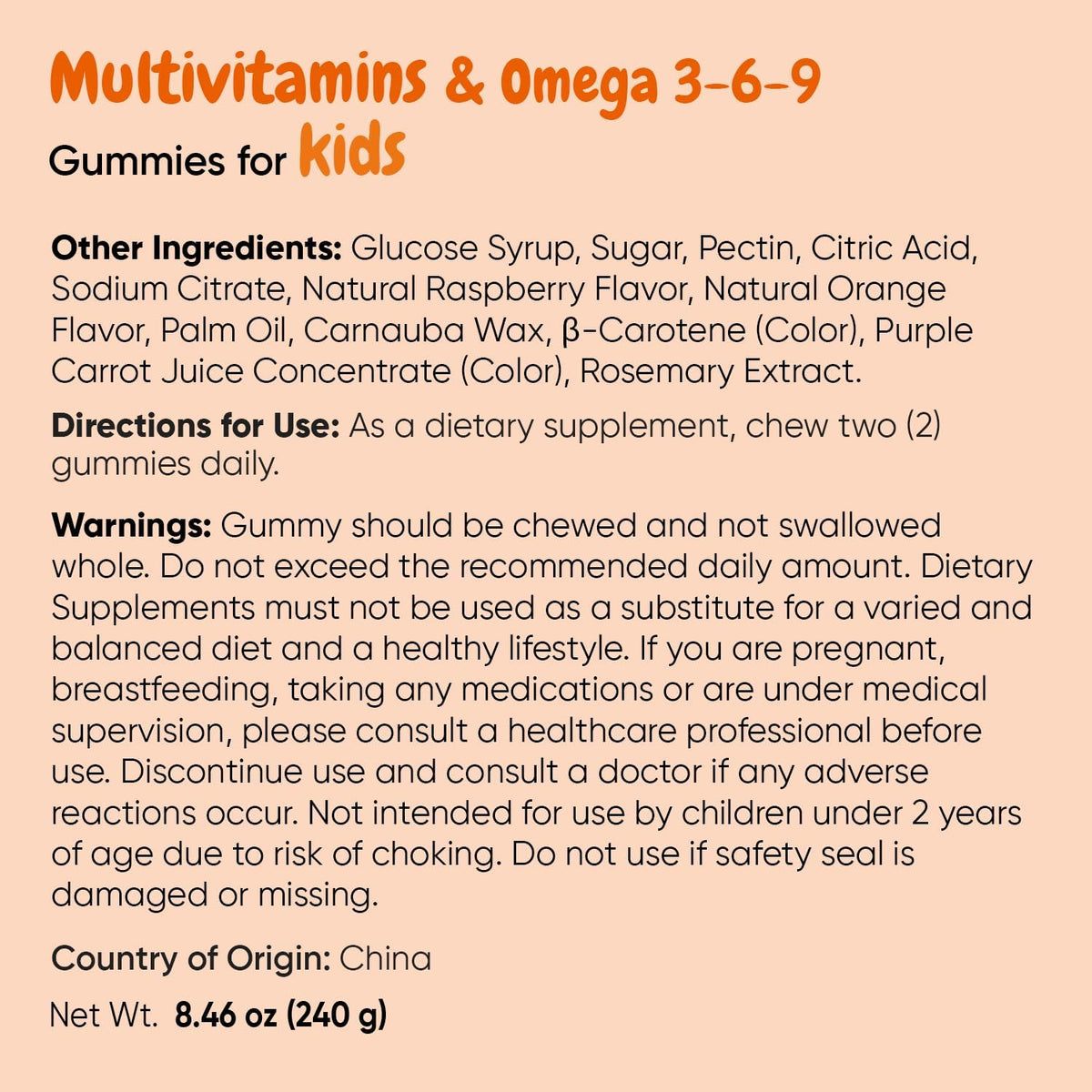 maxmedix Kids Multivitamin Gummies with Omega 3 6 9 - görsel 6