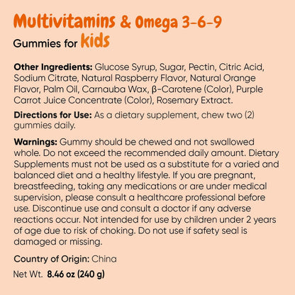 maxmedix Kids Multivitamin Gummies with Omega 3 6 9